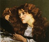 Portrait of Jo the Beautiful Irish Woman by Gustave Courbet